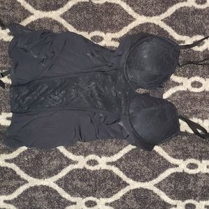 Black lace lingerie top